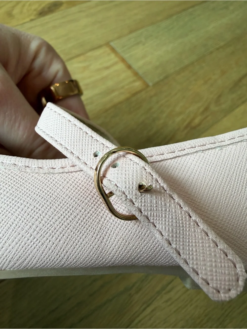 Janie and Jack Soft Pink Bow Strap Dress Shoes